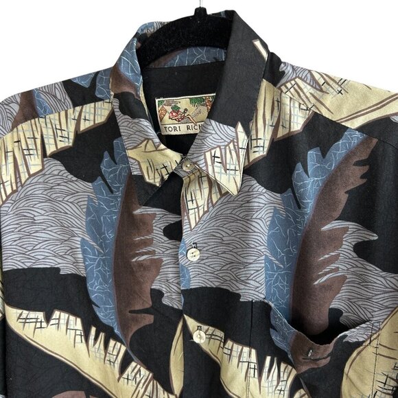 Tori Richard Vintage Hawaiian Palm Fronds Short Sleeve Shirt Size Small - Picture 2 of 9